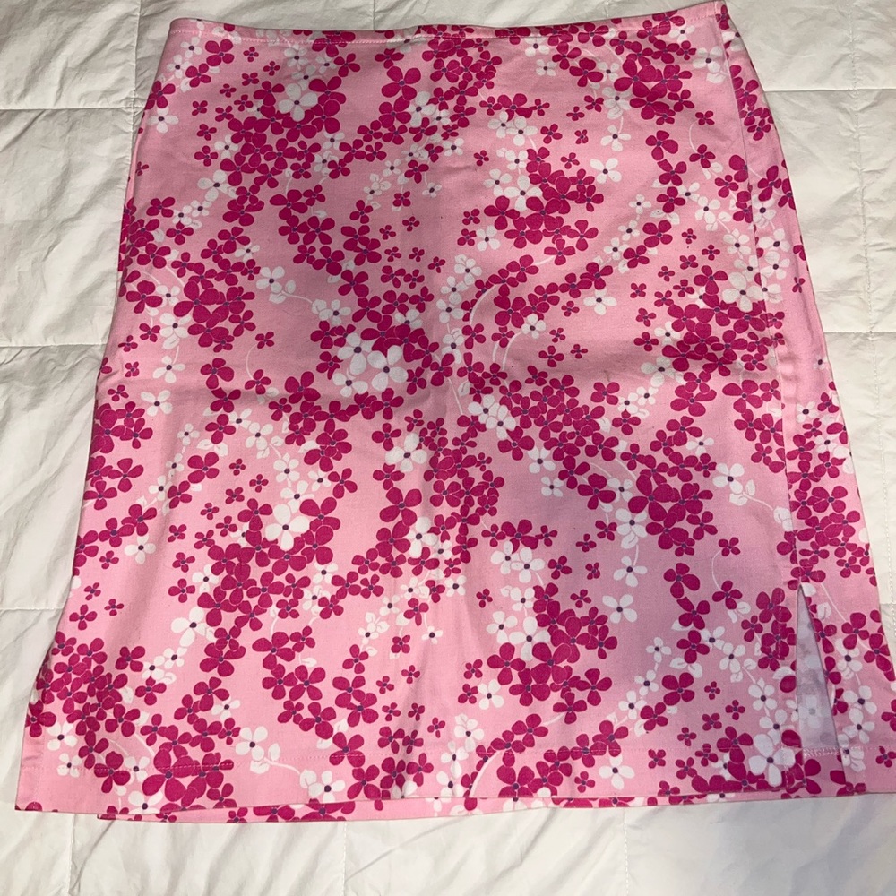 Vintage Pink Floral Mini Skirt
